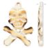 Picture of Bone Focal with burnt front 45x30mm one-sided skull and crossbones x1