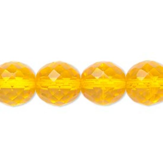 Picture of Fire-Polished 12mm Sun Yellow x5