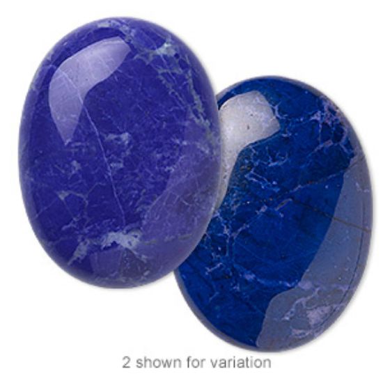Picture of Cabochon Howlite (dyed) 40x30mm Lapis Blue x1