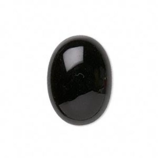 Picture of Cabochon Black Onyx (dyed) Oval 25x18mm x1