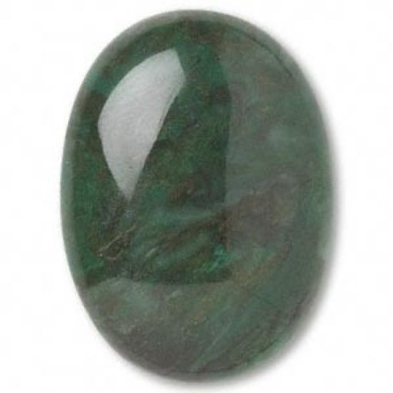 Picture of Cabochon African "jade" (natural) 30x22mm oval x1