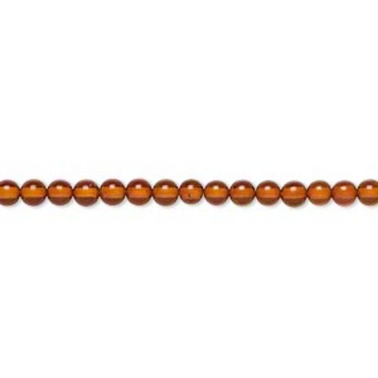 Picture of Baltic Amber (heated) 3mm round x38cm