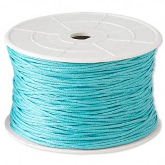 Picture of Cord waxed cotton Turquoise blue 1mm x100m