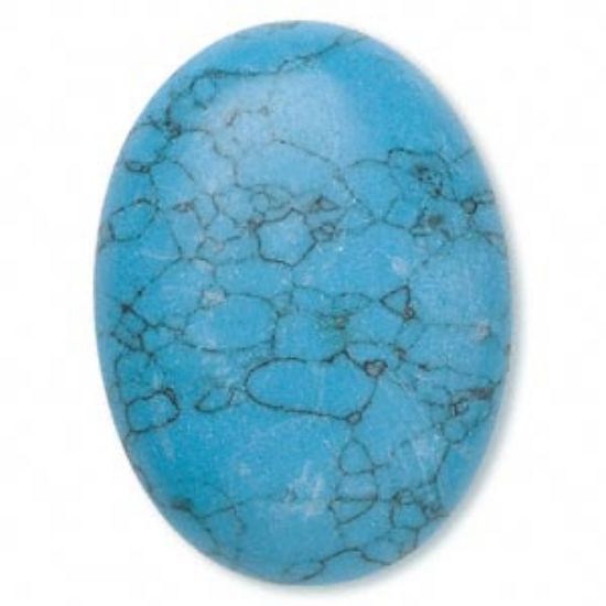 Picture of Cabochon Turquoise (assembled) 40x30mm oval x1