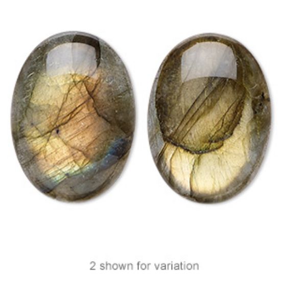 Picture of Cabochon labradorite (natural) 30x22mm oval x1