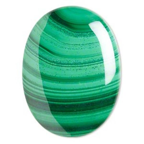 Picture of Cabochon malachite (natural) 40x30mm oval x1