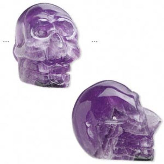 Picture of Amethyst (natural) 25x21mm Skull x1