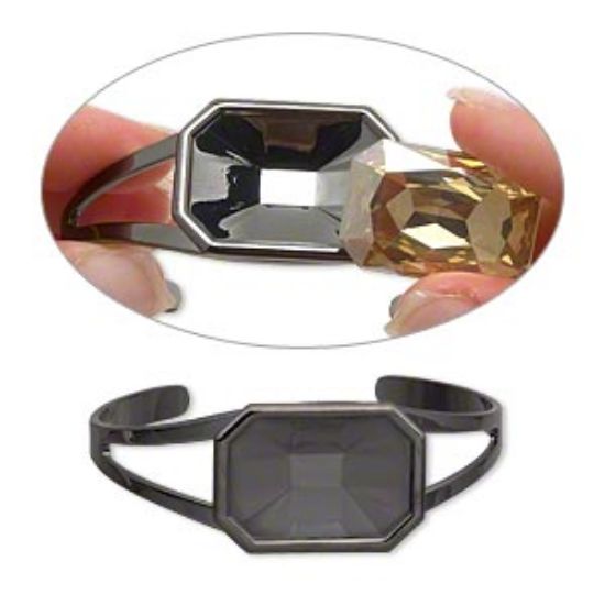 Picture of Cuff Bracelet for 4627 27X19mm Rectangle setting Gunmetal x1