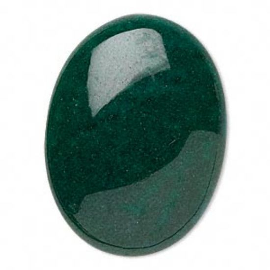 Picture of Cabochon mountain "jade" (dyed) green 40x30mm oval x1