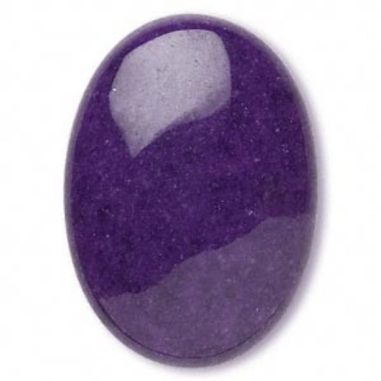 Picture of Cabochon Mountain "Jade" (dyed) Oval 25x18mm Purple x1