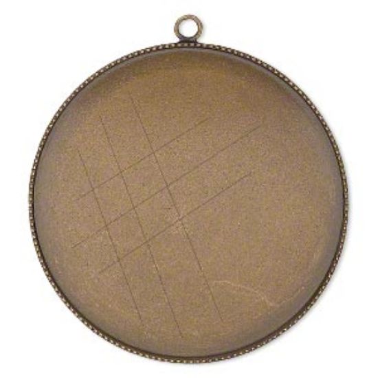 Picture of Pendant Setting 38mm round Antique Brass x1