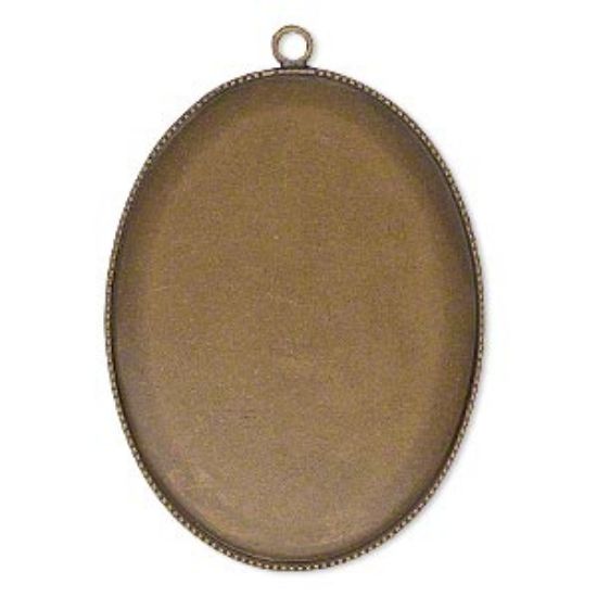 Picture of Hanger, oud messing, 40x30mm ovaal kastje.