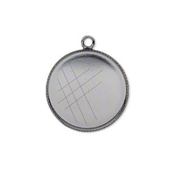 Picture of Pendant Setting Round 20mm Gunmetal x1