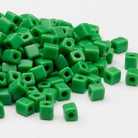 Picture of Miyuki Cubes 4mm 411 Opaque Jade Green x10g