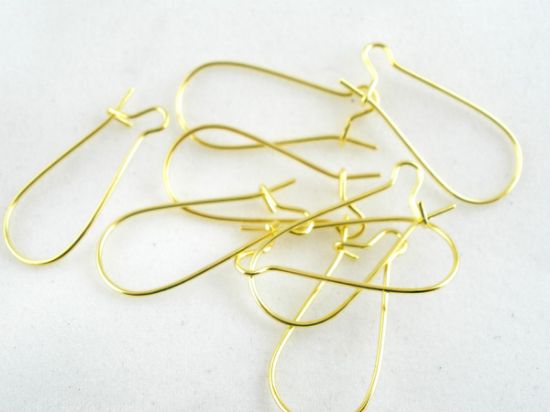 Picture of Earwire Kidney 24mm Gold Tone x10