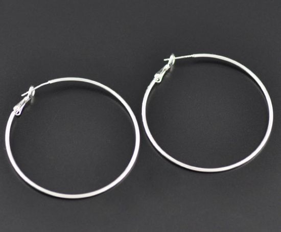 Picture of Earring Hoop 55mm Silver Plated x2