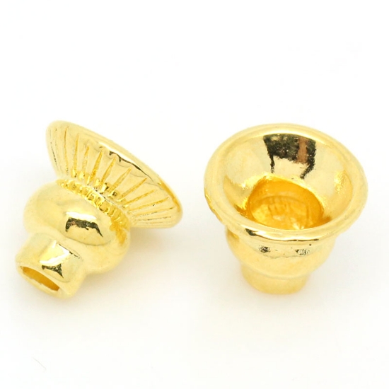 Picture of Bead / End Cap 9x8mm Gold x10
