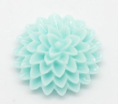 Image de Cabochon resin Flower 15mm Sky Blue x10