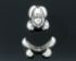 Picture of Bead Cap Dog Antiqued Silver x1