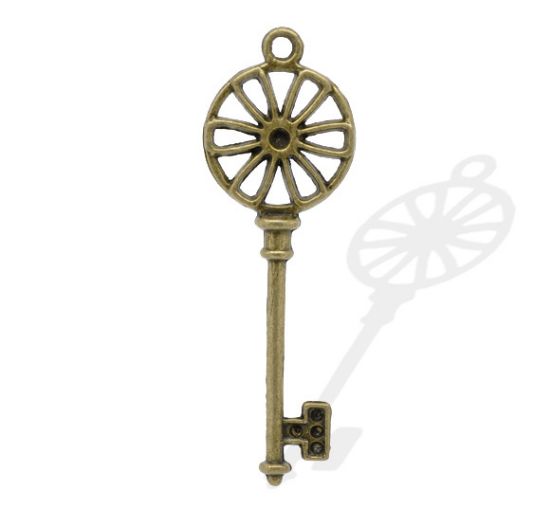 Picture of Charm Key 64x21mm Bronze x5