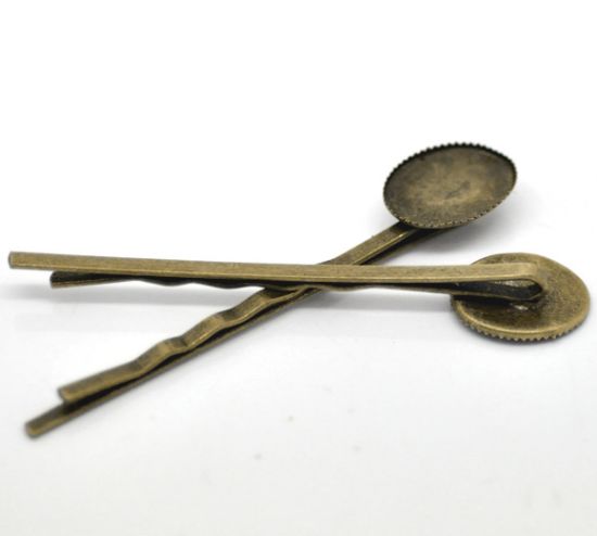 Picture of Hairclip 14x10mm pad Antique Bronze x10