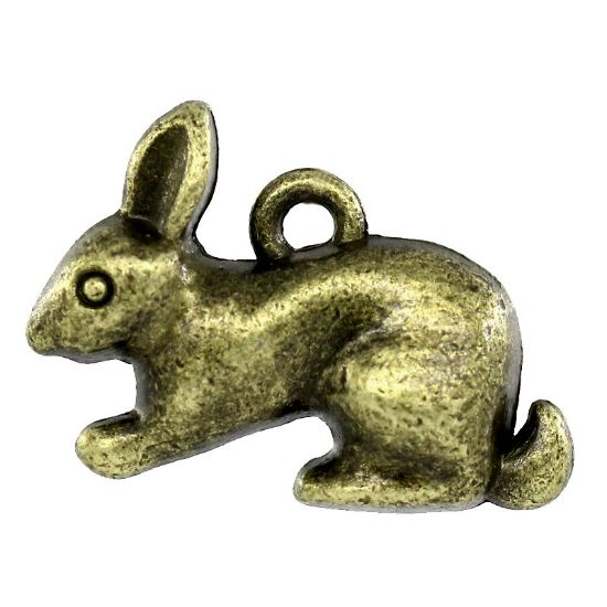 Picture of Charm Rabbit 20x14mm Bronze x5