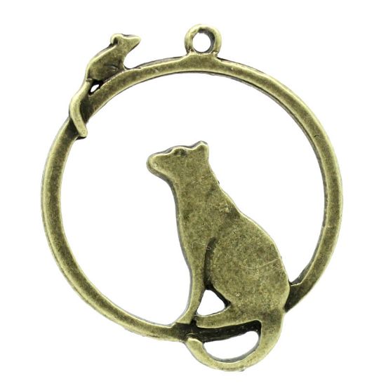Picture of Charm Cat and Mouse 31x26mm Bronze x5