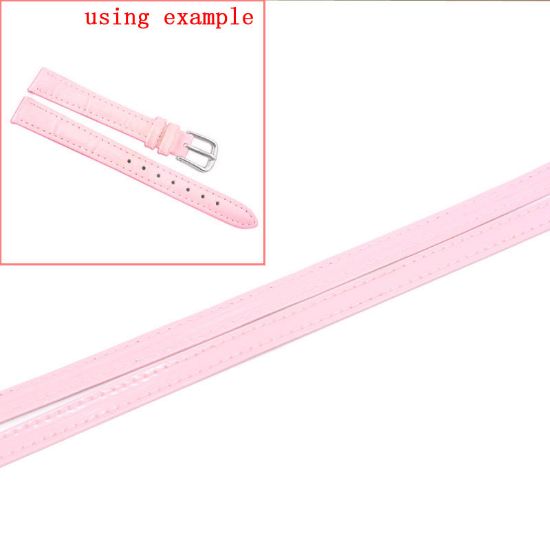 Picture of Imitation Leather cord flat 250x10mm Pink x10