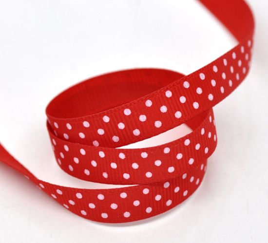 Picture of Ribbon Red Polka Dots x9m