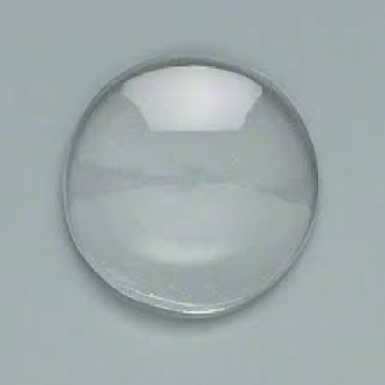 Picture of Glass Cabochon 20mm round Crystal x10