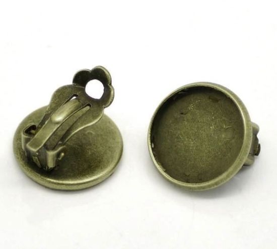 Picture of Ear Clip Setting 12mm round Bronze x10