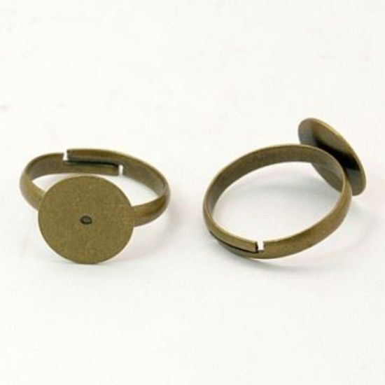 Picture of Ring flat pad 14mm round Bronze x10