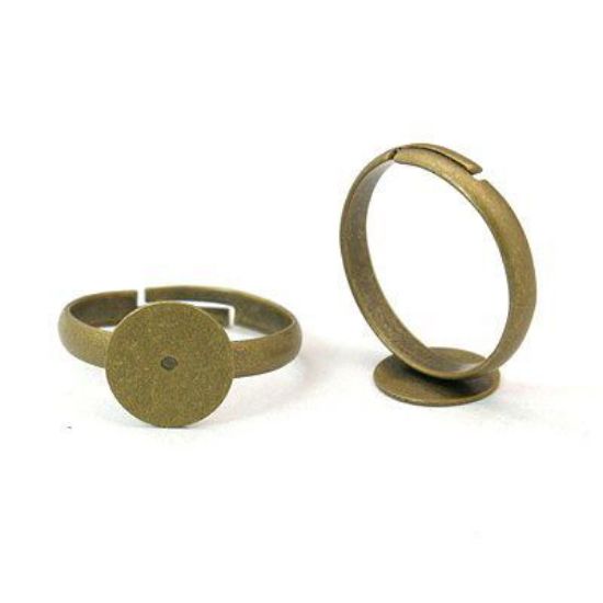 Picture of Ring flat pad 10mm round Bronze x10