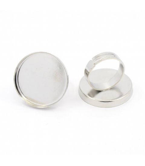 Picture of Ring Setting 25mm round Silver Tone x1