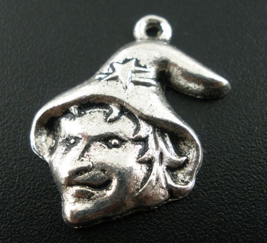 Picture of Charm Witch 23 x16mm. Antiqued Silver x1