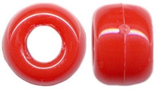 Picture of Acrylic Pony bead 9x6mm Red x50