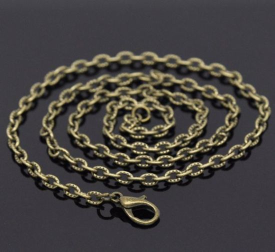 Picture of Necklace 51cm Textured Jasseron Chain 4.2x2.8mm Bronze x1