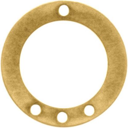 Image de Connector 25mm Ring with 4 holes Gold Plated x1