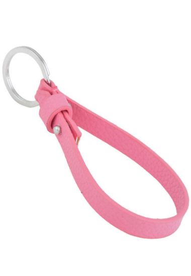 Picture of Key ring 28mm Faux Leather 10mm Pink  x1