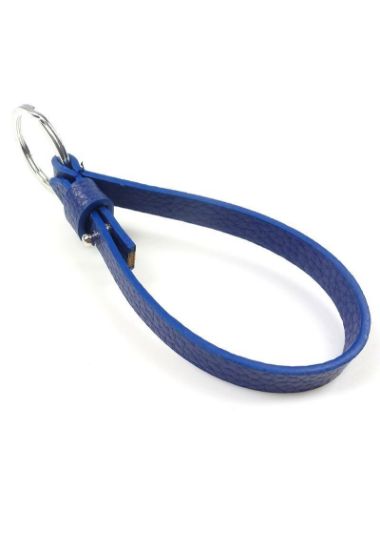 Picture of Key ring 28mm Faux Leather 10mm Dark Blue  x1