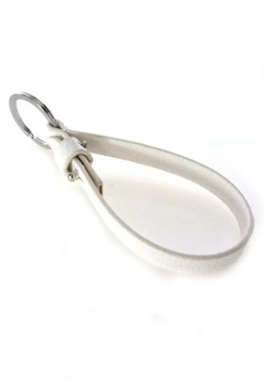 Picture of Key ring 28mm Faux Leather 10mm White x1