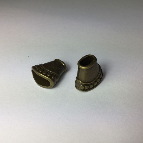Picture of Cord End Flat 16x15x9mm Bronze x4