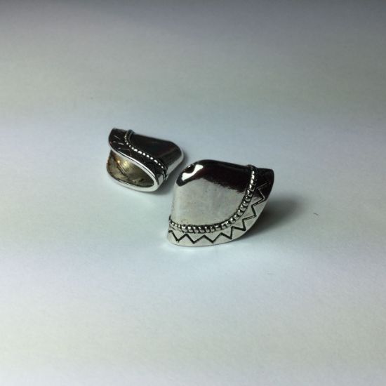 Picture of Cord End Flat 17x23x8 mm Antique Silver x2