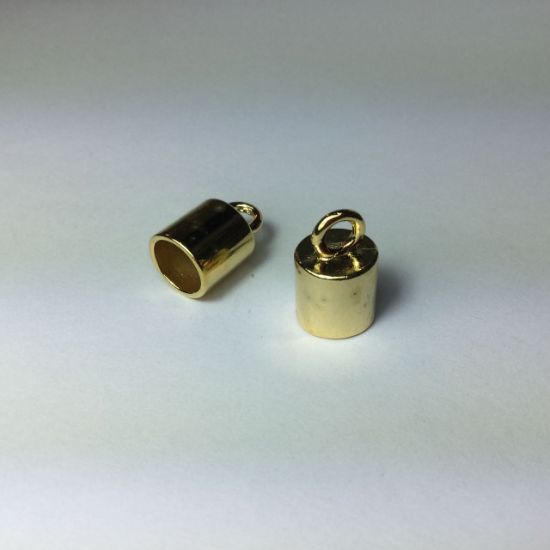 Picture of End Cap w/ Loop Ø8mm Gold Plate x2