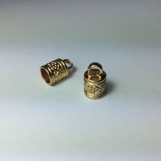 Picture of Cord End w/ loop Ø8mm Gold Plated x2