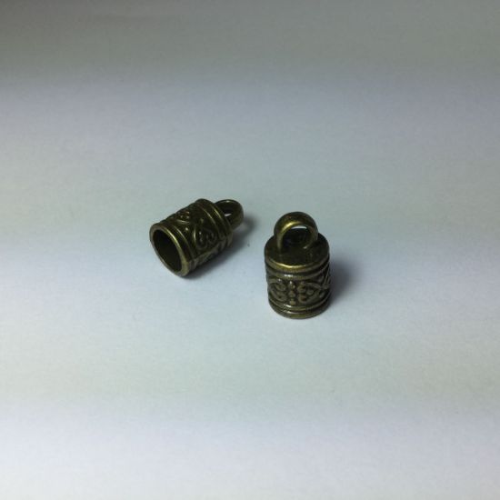 Picture of Cord End with loop Ø8mm Bronze x2