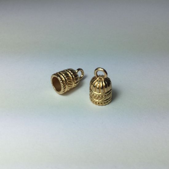 Picture of End Cap w/ loop Ø6mm Gold Plated x2