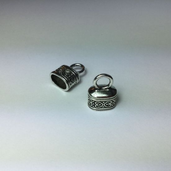 Picture of Cord End w/ loop 18x13mm Antique Silver x4