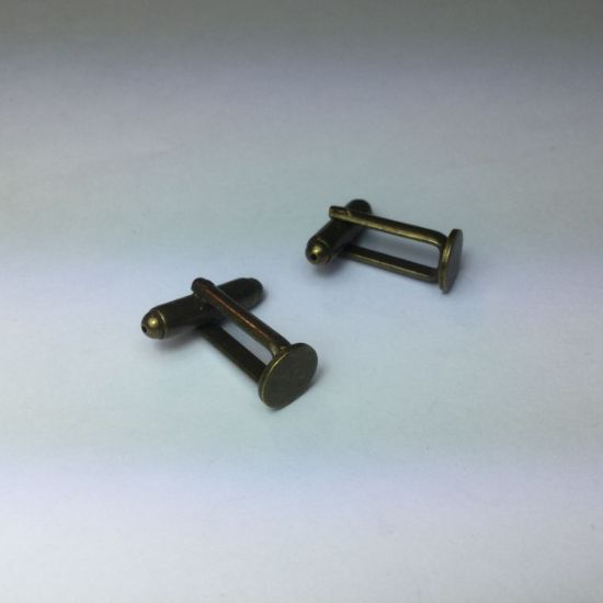 Picture of Cuff Link 8mm pad Antiqued Bronze x2