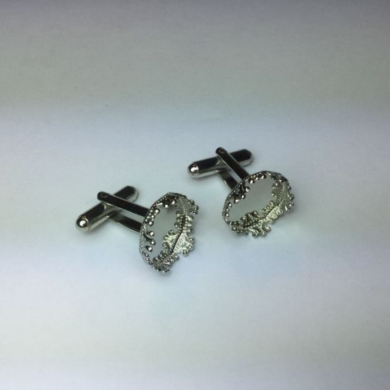 Picture of Cuff Link 14mm setting Silver Tone x2